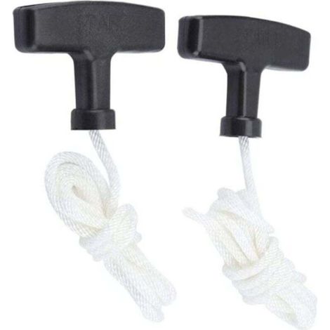 2 Pièces Corde de Début de Recul, Corde de Départ et Poignée, Corde de Démarrage pour Tondeuse à Gazon,pour Tondeuse à Gazon, Débroussailleuse, Pièces de Moteur de Coupe (145 mm, 5mm) (1/4)