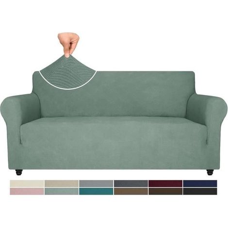 (Vert Clair)Housse Canapé 2 Places - Universelle - Extensible - Vert - Protection Chien (1/4)