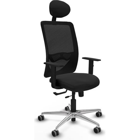 Chaise de bureau piqueras y crespo Zulema noir mousse épaisse (1/2)