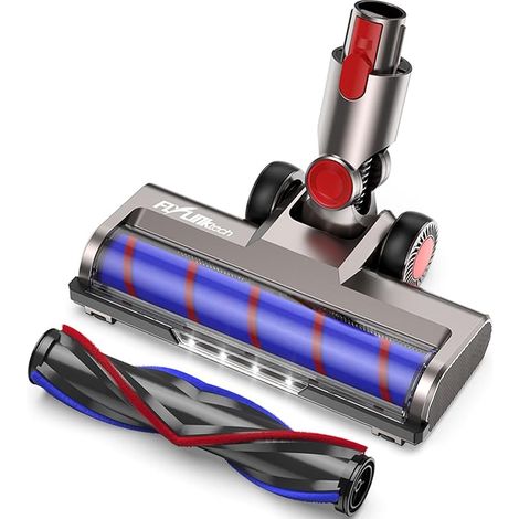 Cepillo de repuesto FLYLINKTECH compatible con Dyson V7 V8 V10 V11 V15, cabezal de aspiradora con 2 rodillos para suelos/alfombras, luz LED, rotación flexible de 180°, no compatible con la serie V6. (1/5)