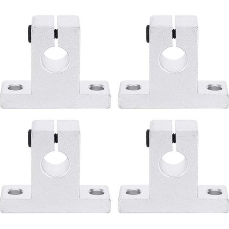 Support de rail linéaire SK10 pour arbre Ø10 mm – 4 pièces en alliage d’aluminium, fixation robuste et précise (1/4)