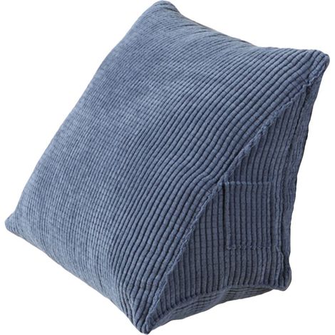 Dreieckiges Lesekissen in Keilform, 20 x 36 x 40 cm, mit Reißverschlusstasche. Ideal für Büro, Zuhause, Bett und Sofa.
