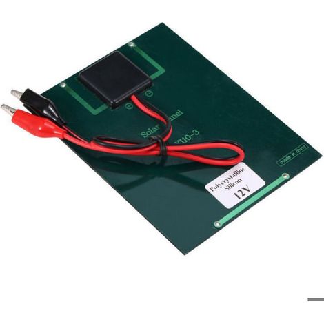 Panneau solaire 2W 12V avec clips Polycristallins en silicium DIY IMPHERPORSH CAMPING PORTABLE COMPATIBLE (1/4)