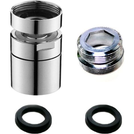 Aireador de grifo AIDUCHO - Rotación de 360° - Aireador ahorrador de agua - Para cocina y baño - Apto para grifos con rosca externa M22 o rosca interna M24. (1/5)