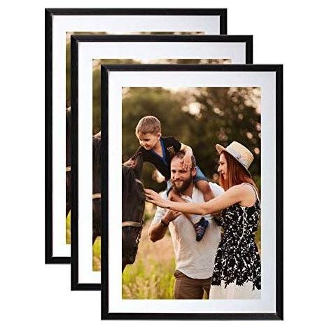 Lot de 3 cadres photo Galeria - Format A4 - Noir - Livraison gratuite