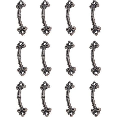 Lot de 24 poignées de tiroir style rétro, bouton de tiroir de cuisine (bronze) (1/5)