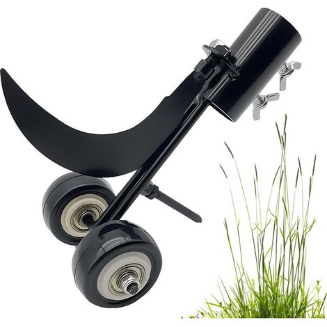 Désherbeurs roulants pour crevasses,Coupe-herbe roulant 2 en 1 Tête de Désherbage de la Tête de désherbage de la tondeuse à gazon de jardin avec roues Pour les mauvaises herbes dans les crevasses (1/5)