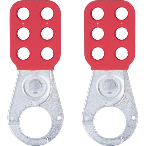 2Pcs Cadenas de Consignation 6 Trous Ø1po Finition Givrée Hasp Sécurité Verrouillage (1/5)