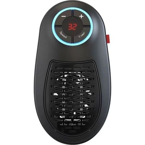 Intelligente 500-W-Büroheizung mit integriertem Ventilator und Fernbedienung, PTC-Keramik-Heizelement, digitaler Steuerung mit Timer, ideal für Arbeitsbereiche – KZQ (1/5)