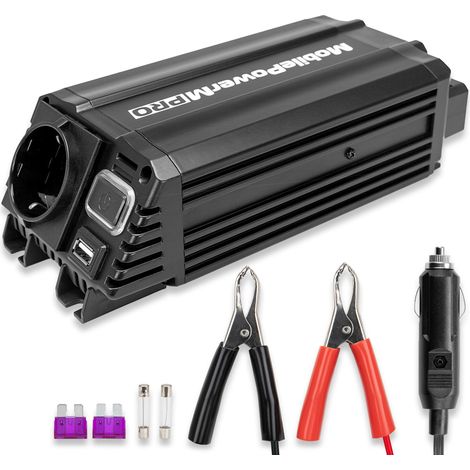 HEYNER® Power Inverter 12V zu 230V, 300 W Dauerleistung, 600 W Peak