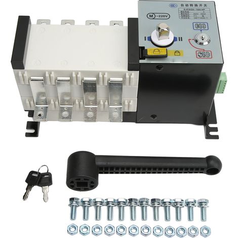 Commutateur de transfert automatique double alimentation PC intelligent 2 en 1 sortie 4P 160A AC400V pour générateur (1/5)