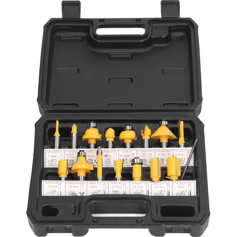 15-teiliges Set gerader Nutfräser für Holzbearbeitungs- und Heimwerkerprojekte (1/5)