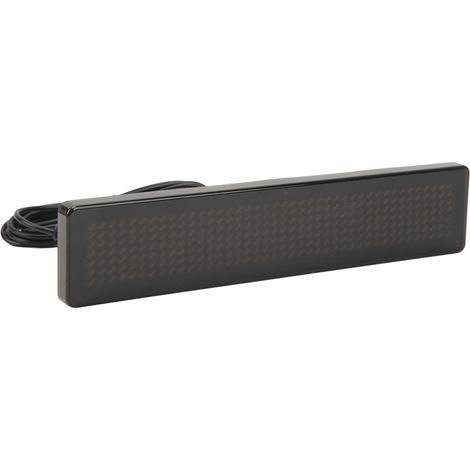 Panneau LED programmable télécommande pour voiture boutique bar, écran publicité 230x50x10mm DC5-12V Z741R texte rouge ABS (1/5)