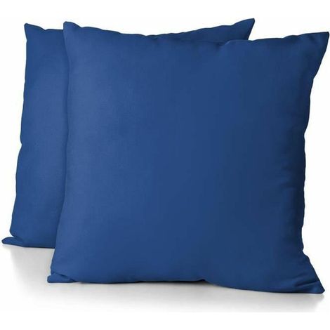 Home Linge Passion 2er-Pack Kopfkissenbezüge Blau 63x63 cm