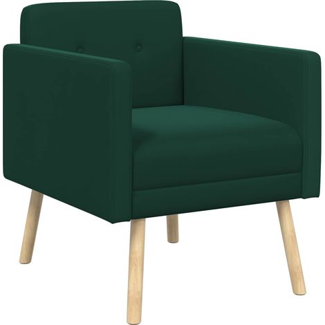 Sillón decorativo Verde oscuro Terciopelo vidaXL (1/5)