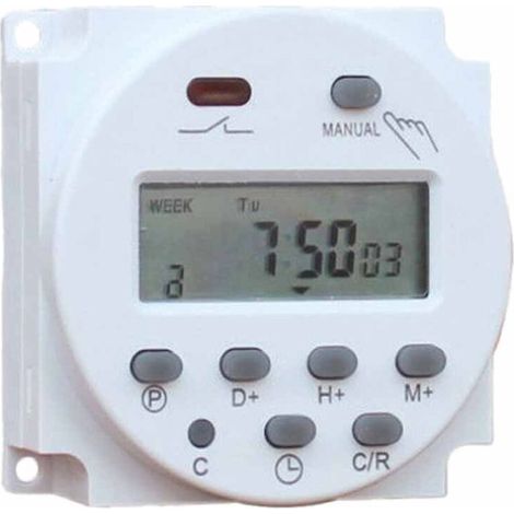 Minuterie numérique à relais, minuterie de laboratoire CN101A 220V Mini LCD Power Timer Switch Mini Minuterie Micro-ordinateur (1/3)