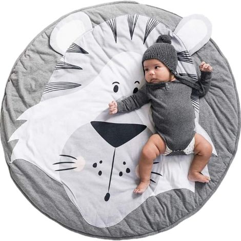 Tapis de jeu rond pour bébé, tapis d'éveil, coussin rafraîchissant pour la chambre des enfants et des tout-petits (1/5)