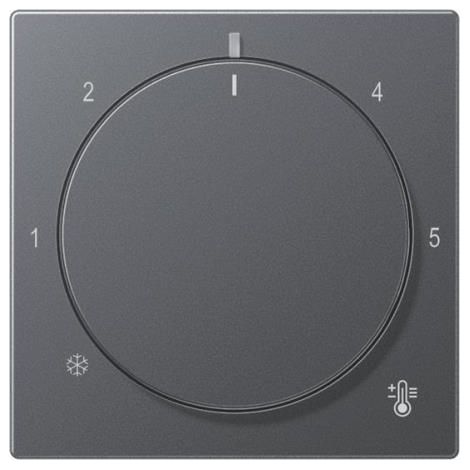 Jung Couvercle pour thermostat, thermoplastique laqué, série A, anthracite mat A 1749 BF ANM