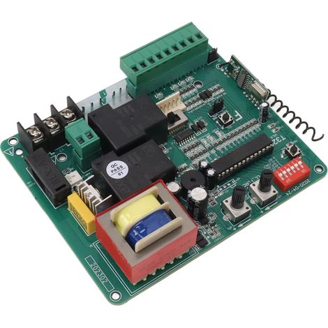 Carte de Commande de Moteur de Portail Coulissant avec Indication LED et Télécommande – Circuit imprimé de Moteur de Porte électrique avec Conception de sécurité et Interface de Commutateur (1/5)