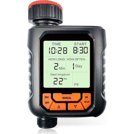 Programmateu irrigation auto intelligent, écran LCD, 4 programmes, pour maison jardin balcon mur végétal (1/5)