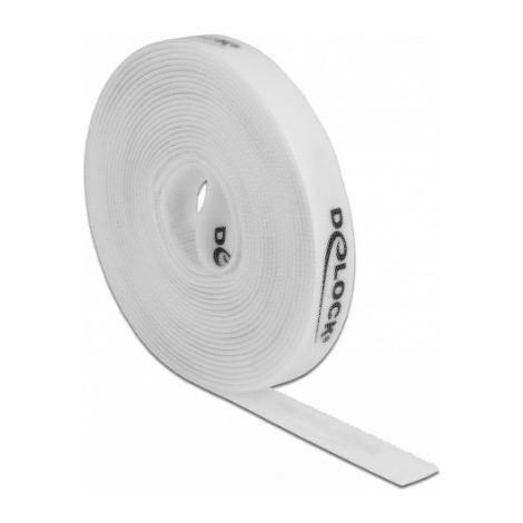 DeLOCK Delock Rouleau de Velcro L 5 m x l 15 mm - blanc - Adhésif double-face - Blanc - 5 m - 15 mm (18387)