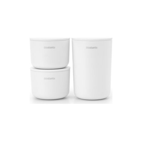 Brabantia ReNew bocaux de rangement - set de 3 - blanc (1/5)