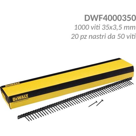 DeWALT DWF4000350 viti nastrate per cartongesso passo fine 35x3,5 mm 1000 pz (1/5)