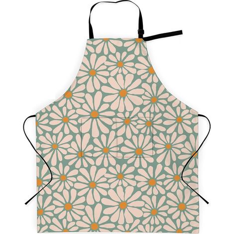 Chat et Donut Tablier de Cuisine Unisexe, Tablier en avec Poches pour Cuisiner Pâtisserie Jardin Barbecue (1/5)