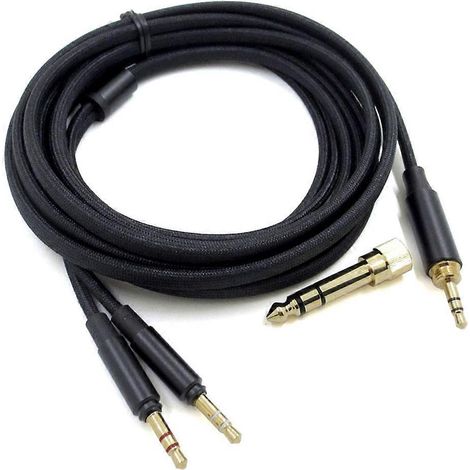 Câble de remplacement pour casque Beyer T1 2e/3e génération avec double connecteur 3.5mm (1/5)