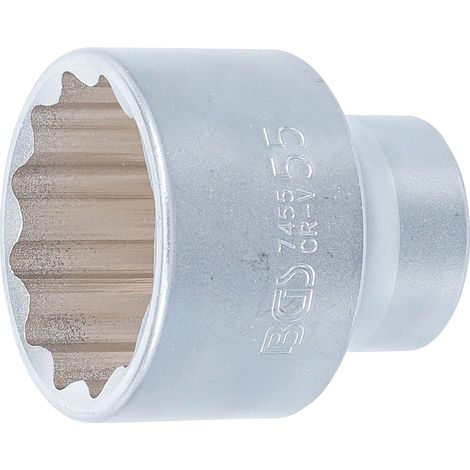BGS Steckschlüssel-Einsatz Zwölfkant Antrieb Innenvierkant 20 mm (3/4") SW 55 mm - 7455 (1/3)