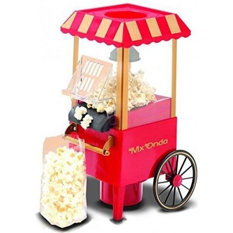 Machine à Popcorn - EUROWEB - Retro - 1200 W - Design Rétro - Air Chaud