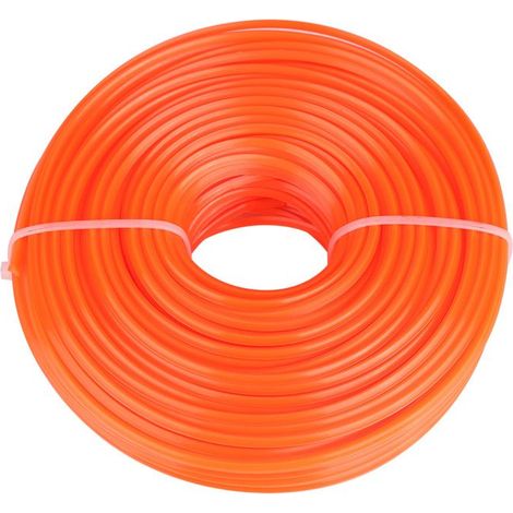 BelleRise - Fil débroussailleuse – 3 mm carré nylon orange (50 m) – Coupe précise – jardin (1/5)