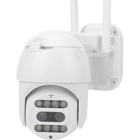 Caméra WiFi 1080p, 8 LED, double objectif, détection de mouvement, vision nocturne couleur, étanche IP66, CCTV 100-240V (prise UE) (1/5)