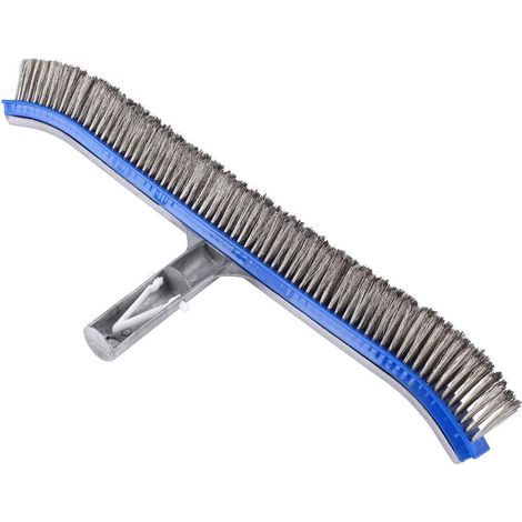 Cepillo de acero para piscinas con aluminio y acero inoxidable para la limpieza de piscinas. (1/5)