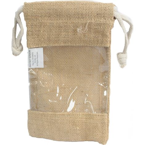 Med - Sac à fenêtre en jute 20x12cm- Vendu par 1 (1/4)