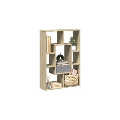 Petite bibliothèque modulable Loza 63cm - Verticale ou horizontale-Chêne clair (1/5)
