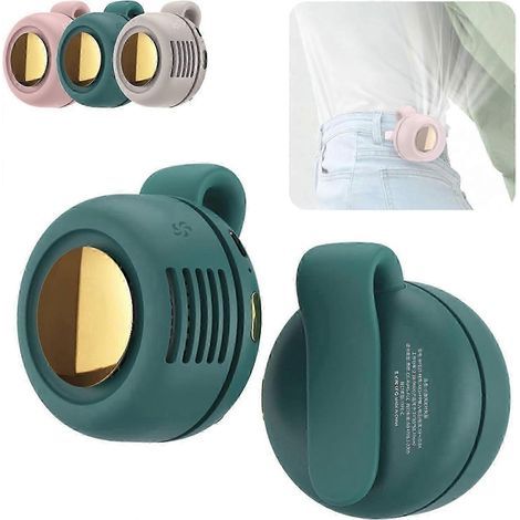 Mini ventilateur portable silencieux sans pales avec pince, mini ventilateur avec pince, nouveau modèle 2025, ventilateur de taille à 3 vitesses réglables, pour l'extérieur, les voyages et le bureau-A (1/5)