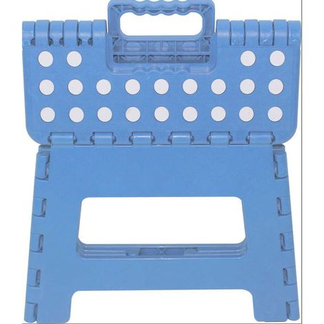 Klapphocker - MARBUENO - 26 x 33 x 27 cm - Faltbar - Kunststoff - Blau