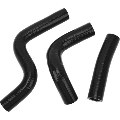 Kit de 3 durites de refroidissement en silicone pour radiateur, connexion stable, étanche et résistante à la chaleur, compatible avec KX80, KX85 et KX100 (noir). (1/5)