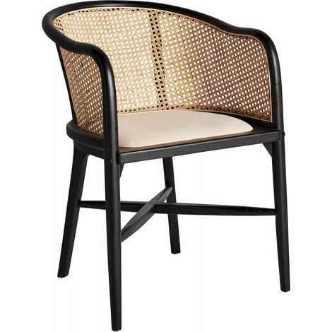 Fauteuil nuchis - Noir, Naturel (1/5)