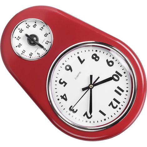 Horloge murale vintage grand format, réveil suspendu pour cuisine et salon, minuterie décorative (1/5)