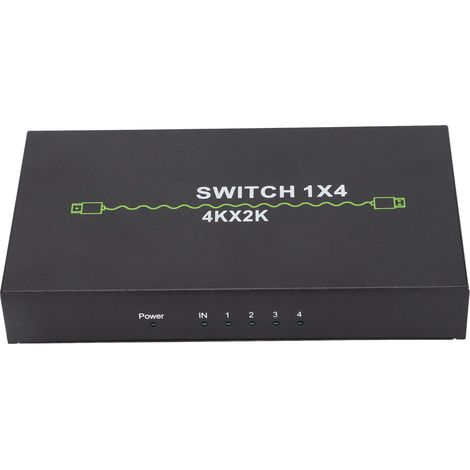 Répartiteur d'interface multimédia haute définition 4K 1 entrée 4 sorties - Appareil informatique stable, fiable et pratique - Tension : 100-240 V - Prise européenne (1/5)