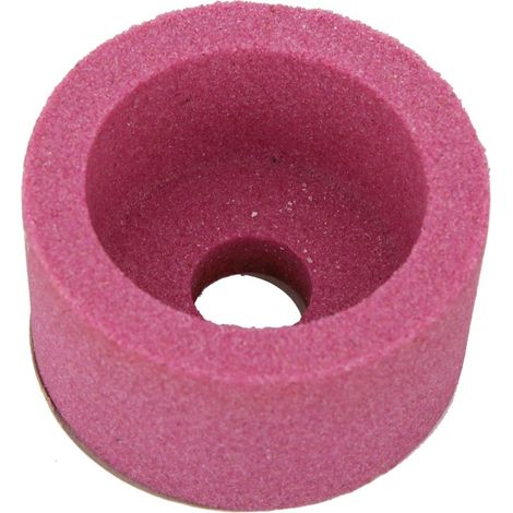 Meule en corindon céramique, type coupelle, 75 x 40 x 20 mm, grain 120, rouge (1/5)