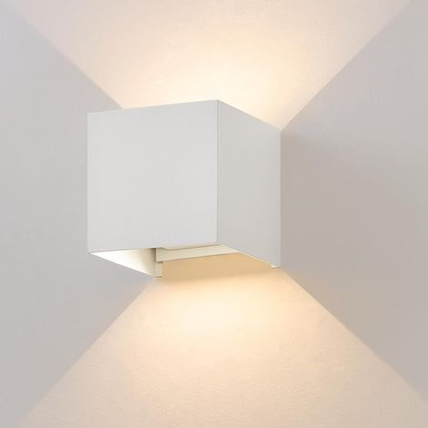 ZMH Applique murale LED Extérieur Lampe - up down Luminaire extérieure 5W Spot mural intérieur Ip65 Etanche Lampe couloir Cage d'escalier ,blanc (1/5)