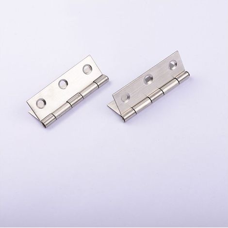 4 pcs Charnière piano,Acier inoxydable 304,4.4cm x 3.2cm,Épaisseur 0.8mm,Résistant à la corrosion,Pour meubles armoires portes (1/5)