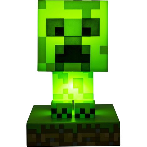 Luce 3D Minecraft Creeper Lampada Notturna Ufficiale, Altezza 12 cm, Alimentazione a Batterie (1/4)