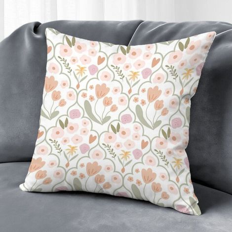 Housse de coussin fleurs colorées, décoration canapé salon intérieur extérieur,40×40cm (1/5)