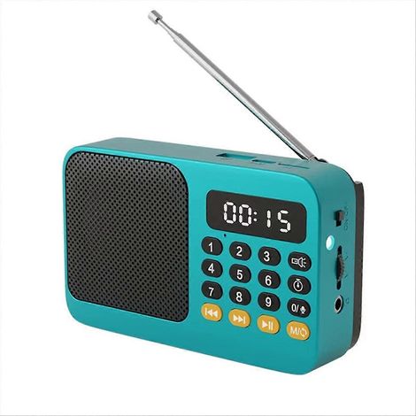 Radio FM portable, petite enceinte d'urgence rechargeable, lecteur MP3, mini haut-parleur vintage, enceinte de musique vintage. (1/5)