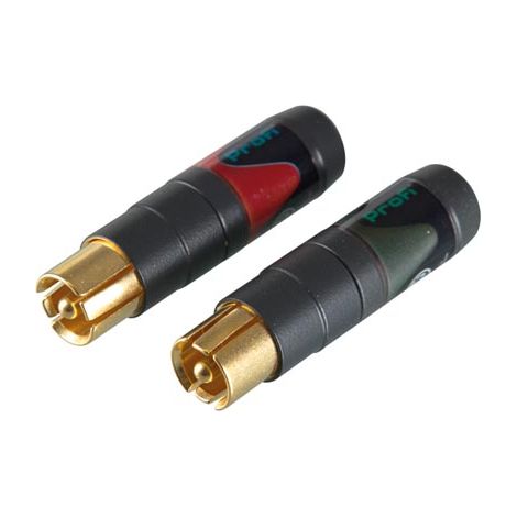 Neutrik - cinch coppia placcatura in oro autentico pin massiccio per cavo da 3 - 73 mm