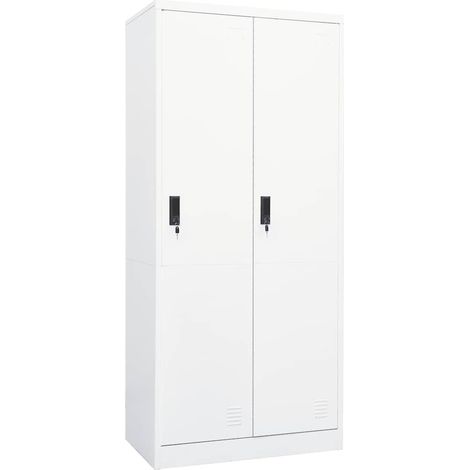 Kleiderschrank Weiß 80x50x180 cm Stahl